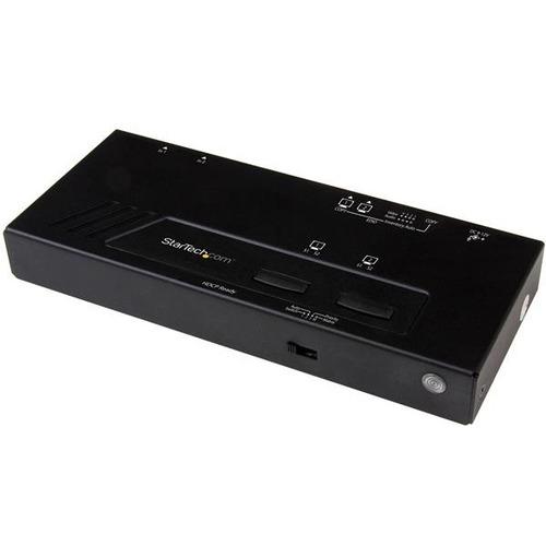 StarTech.com 2x2 HDMI Matrix Switch - 4K with Fast Switching and Auto-Sensing - 3840 — 2160 - 4K - 2 x 2 - 2 x HDMI Out - TAA Compliant