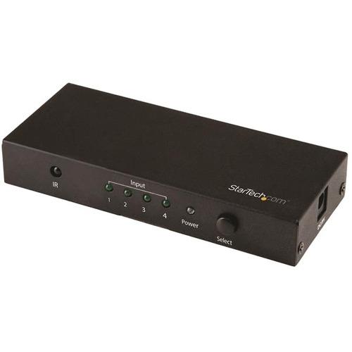 StarTech.com HDMI 2.0 Switch - 4 Port - 4K 60Hz - HDMI Automatic Video Switch Box - Multi Port Hub w/ 1 In 4 Out Functionality (VS421HD20) - Switch between four HDMI video sources on a single display with support for Ultra HD resolutions - HDMI 2.0 switc