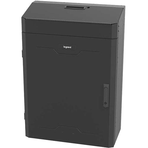 C2G 4RU Vertical Wall-Mount Cabinet with Split Door - 36in Height TAA - For Router, LAN Switch, Patch Panel - 4U Rack Height31" (787.40 mm) Rack Depth - Wall Mountable - Black - Steel - 68.04 kg Static/Stationary Weight Capacity - TAA Compliant