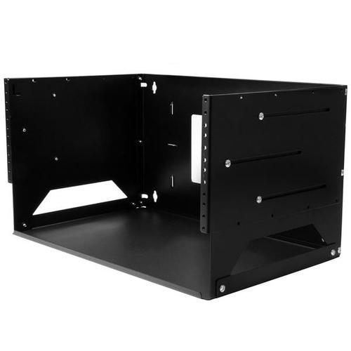 StarTech.com 4U Wallmount Server Rack with Built-in Shelf - Solid Steel - Adjustable Depth 12in to 18in - Mount your server, network and telecom devices to the wall, while storing your non-rackmountable equipment on the built-in shelf - Wall-mount rack -