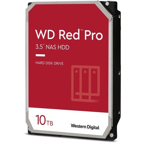 Western Digital WD Red Pro WD102KFBX 10 TB Hard Drive - 3.5" Internal - SATA (SATA/600) - Storage System Device Supported - 7200rpm - 300 TB TBW - 5 Year Warranty