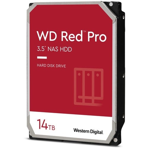 Western Digital WD Red Pro WD141KFGX 14 TB Hard Drive - 3.5" Internal - SATA (SATA/600) - Desktop PC, Storage System Device Supported - 7200rpm - 300 TB TBW - 5 Year Warranty