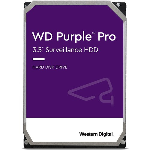 Western Digital Purple Pro WD181PURP 18 TB Hard Drive - 3.5" Internal - SATA (SATA/600) - Conventional Magnetic Recording (CMR) Method - Server, Video Surveillance System, Storage System Device Supported - 7200rpm - 550 TB TBW - 5 Year Warranty