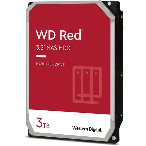 Western Digital WD Red WD30EFAX 3 TB Hard Drive - 3.5" Internal - SATA (SATA/600) - Storage System Device Supported - 5400rpm - 180 TB TBW - 3 Year Warranty
