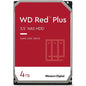 Western Digital Red Plus WD40EFZX 4 TB Hard Drive - 3.5" Internal - SATA (SATA/600) - Conventional Magnetic Recording (CMR) Method - Storage System Device Supported - 5400rpm - 180 TB TBW - 3 Year Warranty - PuriLite