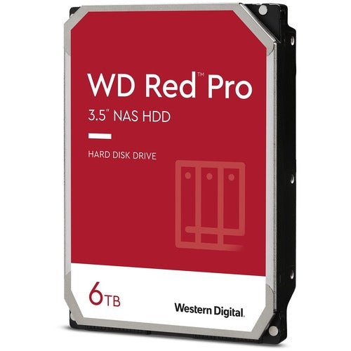 Western Digital WD Red Pro WD6003FFBX 6 TB Hard Drive - 3.5" Internal - SATA (SATA/600) - Storage System Device Supported - 7200rpm - 300 TB TBW - 5 Year Warranty - PuriLite