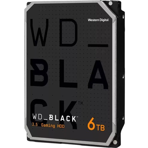 Western Digital WD Black WD6004FZWX 6 TB Hard Drive - 3.5" Internal - SATA (SATA/600) - Conventional Magnetic Recording (CMR) Method - 3.5" Carrier - Desktop PC, MAC Device Supported - 7200rpm - 5 Year Warranty
