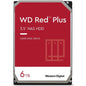 Western Digital Red Plus WD60EFZX 6 TB Hard Drive - 3.5" Internal - SATA (SATA/600) - Conventional Magnetic Recording (CMR) Method - Storage System Device Supported - 5640rpm - 180 TB TBW - 3 Year Warranty - PuriLite