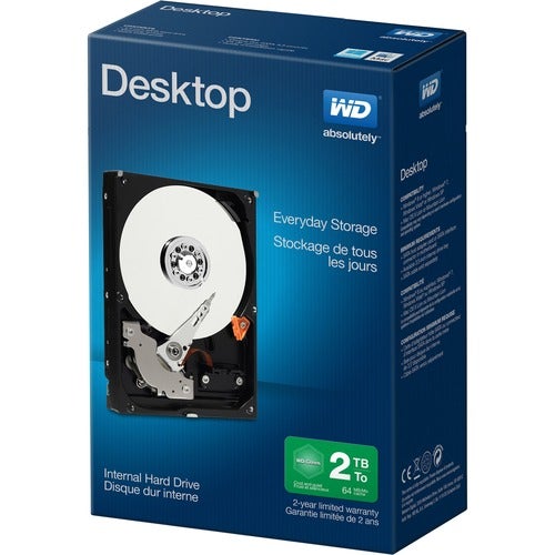 Western Digital WD 2TB 3.5" Desktop Mainstream SATA 6 Gb/s Internal Hard Drive - SATA - IntelliPower - 64 MB Buffer - Retail - 2 Year Warranty
