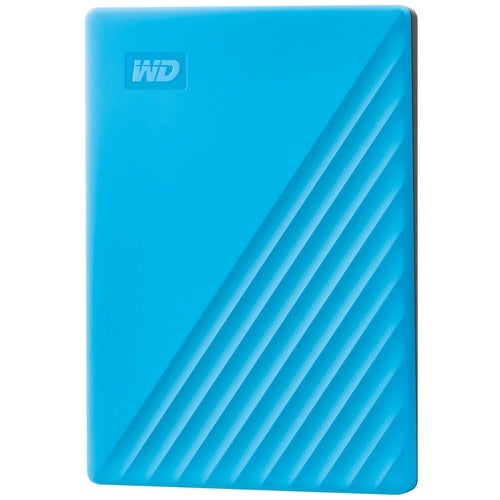 Western Digital WD My Passport WDBYVG0010BBL-WESN 1 TB Portable Hard Drive - External - Sky - USB 3.2 (Gen 1) - 256-bit Encryption Standard - 3 Year Warranty