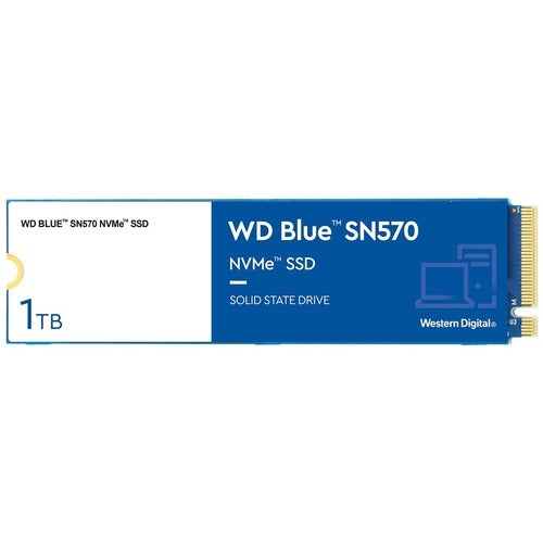 Western Digital WD Blue SN570 WDS100T3B0C 1 TB Solid State Drive - M.2 2280 Internal - PCI Express NVMe (PCI Express NVMe 3.0 x4) - 600 TB TBW - 3500 MB/s Maximum Read Transfer Rate - 5 Year Warranty