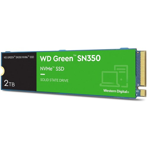 Western Digital Green SN350 WDS200T3G0C 2 TB Solid State Drive - M.2 2280 Internal - PCI Express NVMe - 3200 MB/s Maximum Read Transfer Rate - PuriLite