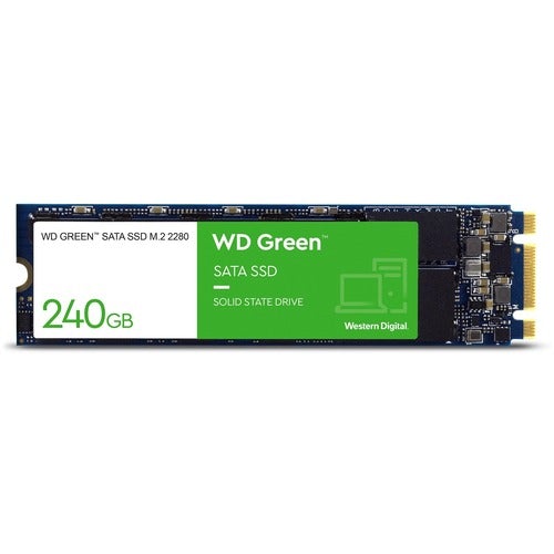 Western Digital WD Green WDS240G2G0B 240 GB Solid State Drive - M.2 2280 Internal - SATA (SATA/600) - Desktop PC, All-in-One PC, Notebook Device Supported - 545 MB/s Maximum Read Transfer Rate - 3 Year Warranty