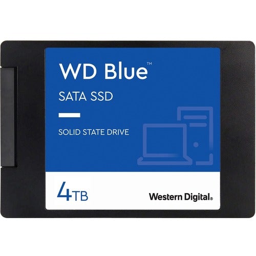Western Digital WD Blue WDS400T2B0A 4 TB Solid State Drive - 2.5" Internal - SATA (SATA/600) - Desktop PC, Notebook Device Supported - 600 TB TBW - 560 MB/s Maximum Read Transfer Rate - 5 Year Warranty
