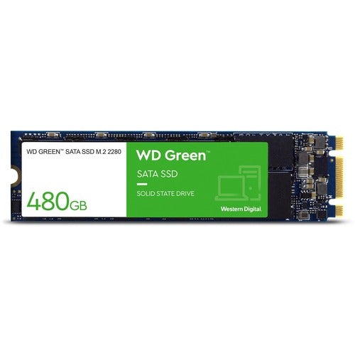 Western Digital WD Green WDS480G2G0B 480 GB Solid State Drive - M.2 2280 Internal - SATA (SATA/600) - Desktop PC, All-in-One PC, Notebook Device Supported - 545 MB/s Maximum Read Transfer Rate - 3 Year Warranty
