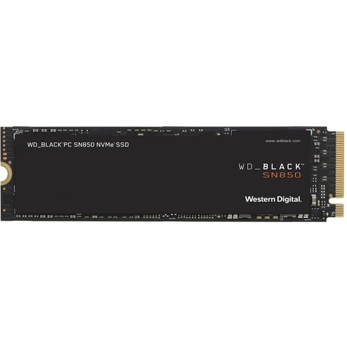 Western Digital WD Black SN850 WDS500G1X0E 500 GB Solid State Drive - M.2 2280 Internal - PCI Express NVMe (PCI Express 4.0 x4) - Desktop PC, Notebook Device Supported - 300 TB TBW - 7000 MB/s Maximum Read Transfer Rate - 5 Year Warranty - Retail