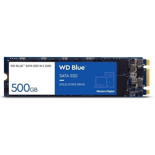 Western Digital WD Blue 3D NAND 500GB PC SSD - SATA III 6 Gb/s M.2 2280 Solid State Drive - 560 MB/s Maximum Read Transfer Rate - 5 Year Warranty
