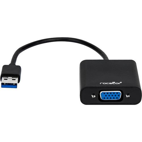 Rocstor Premium USB 3.0 SuperSpeed to VGA Adapter, M/F - 1920x1200 1080p - 1 Pack - 1 x VGA