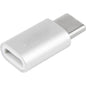 Rocstor Premium USB 2.0 Hi-Speed Adapter, USB-C to USB Micro-B (M/F) - 1 x Type C Male USB - 1 x Type B Female Micro USB - Nickel Connector - Gray