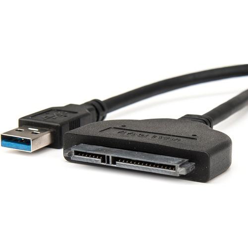 Rocstor Data Transfer/Power Cable - 1.7 ft SATA/USB Data Transfer Cable for Notebook, Ultrabook, Hard Drive, Storage Drive, Solid State Drive - First End: 1 x Male Power, First End: 1 x Male SATA - Second End: 1 x USB Type A Male USB - Black - 1