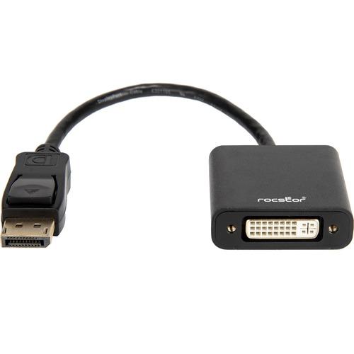Rocstor Active DisplayPortÂ® to DVI Adapter - 4K@30Hz - Resolutions up to 3840x2160 - .75" DisplayPort to DVI Video Cable for Audio/Video Device - DVI Single link - First End: 1 x DisplayPort Male Digital Audio/Video - Second End: 1 x DVI-D Female Digital