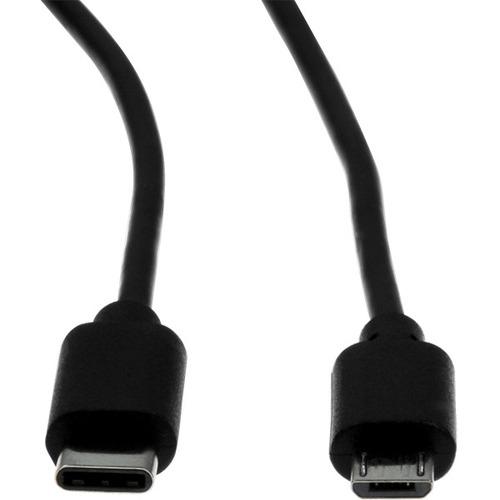 Rocstor Premium USB Data Transfer Cable - 3 ft USB Data Transfer Cable for Smartphone, Notebook, Tablet, Hard Drive - First End: 1 x Type C Male USB - Second End: 1 x Micro Type B Male Micro USB - 480 Mbit/s - Shielding - Nickel Plated Connector - Black