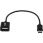 Rocstor Premium USB Data Transfer Adapter - 1 Pack - 1 x Type C Male USB - 1 x Type A Female USB - Nickel Connector - Black