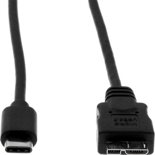 Rocstor Premium USB Data Transfer Cable - 3 ft USB Data Transfer Cable for Smartphone, Notebook, Tablet, Hard Drive - First End: 1 x Type C Male USB - Second End: 1 x Micro Type B Male Micro USB - 480 Mbit/s - Shielding - Nickel Plated Connector - Black