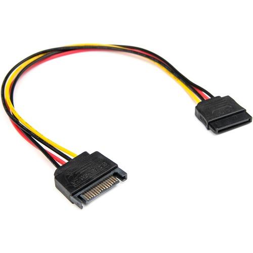 Rocstor 12in 15 Pin SATA Power Extension Cable - 1 ft SATA Data Transfer Cable for Motherboard, Hard Drive - SATA - SATA - Extension Cable - 1