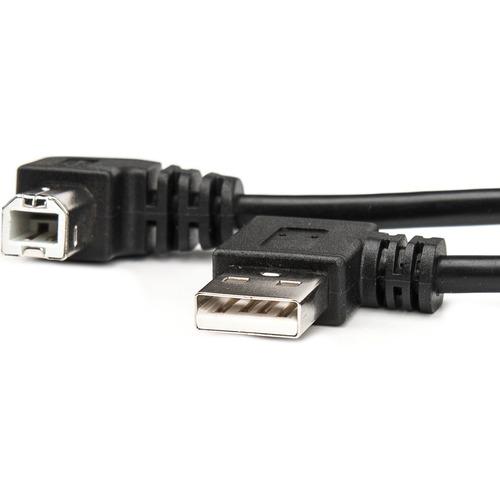 Rocstor 3ft USB Type A Right Angle to USB Type B Right Angle Cable - M/M - 3 ft USB Data Transfer Cable for Scanner, Printer, Hard Drive, PC, MAC, Peripheral Device - First End: 1 x USB Type A Male USB - Second End: 1 x USB Type B Male USB - Shielding -